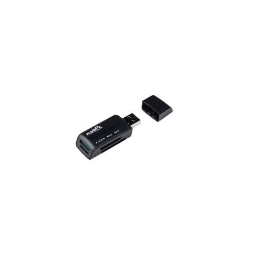 leitor de cartoes NATEC MINI ANT 3 SDHC MMC M2 MICROSD USB 2.0 Preto