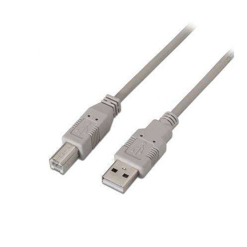 cabo USB 2.0 Impresora Aisens A101-0004/ USB Macho - USB Macho/ 4.5m/ Beige