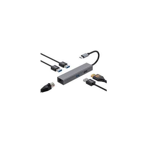  CoolBox Hub miniDOCK4 USB-C Com fios USB 3.2 Gen 1 (3.1 Gen 1) Type-C Ferro 