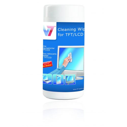 V7 VCL1513 kit de limpeza de equipamento LCD/TFT/Plasma Panos húmidos de limpeza de equipamento