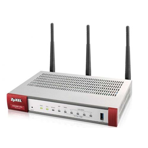 Zyxel USG20W-VPN-EU0101F router sem fios Gigabit Ethernet Dual-band (2,4 GHz / 5 GHz) 4G Cinzento, Vermelho