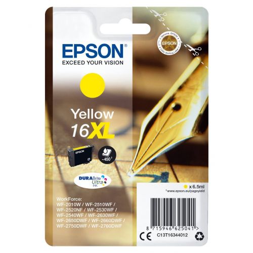 Epson Pen and crossword C13T16344012 tinteiro 1 unidade(s) Original Rendimento alto (XL) Amarelo