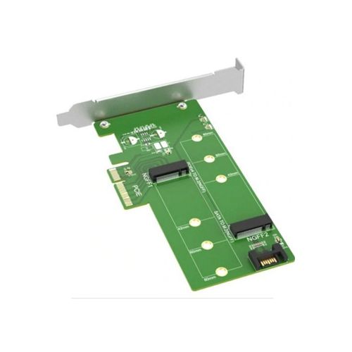 CONTROLADOR PCIE X4 1X M.2 SATA 2280 + 1X M.2 NVME 2280