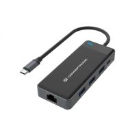 Conceptronic DONN14G base & duplicador de portas Com fios USB 3.2 Gen 1 (3.1 Gen 1) Type-C Cinzento