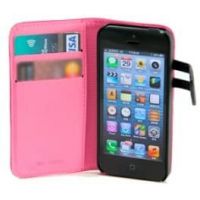 Capa WAZZABEE PARA IPHONE 5 POLIPIEL, MARCO INTERIOR PLASTICO, CIERRE MAGNETICO, ROSA (WB-M30WP-PK)