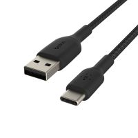 USB-A to USB-C cabo Braided 2M Black