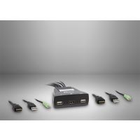 Inter-Tech KVM Switch LS-21HA HDMI, 2 Port, Kunststoff retail