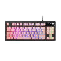 TECLADO MARS GAMING MKAX FULL RGB H-MECHANICAL TKL, GEL PALMREST - PORTUGUESE PINK