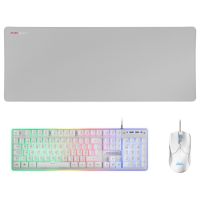 Teclado MARS GAMING MCPX GAMING 3IN1 RGB, KEYBOARD, MOUSE, XL MOUSEPAD, WHITE, PORTUGUESE