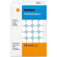 Etiquetas Herma Red.19mm Emb.c/32 fls Ref.2250 Branco