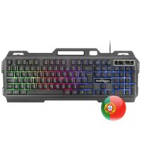 MARSGAMING MK120 RGB RAINBOW KEYBOARD,  TOP ALUMINUM, SMARTPHONE HOLDER, PORTUGUESE