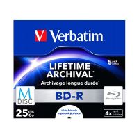 Verbatim M-Disc BD-R Blu-Ray 25GB 4x Speed Jewel Case Printable