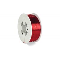 Filamento de impressora 3D PET-G 3D Verbatim de 1,75 mm Clear Red, 1 kg
