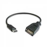 cabo USB 2.0 3GO C135/ USB Tipo-C Macho - USB Hembra/ 20cm/ Preto