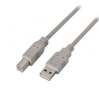 cabo USB 2.0 Impresora Aisens A101-0004/ USB Macho - USB Macho/ 4.5m/ Beige