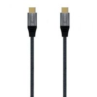 cabo USB 3.1 Tipo-C Aisens A107-0670 20GBPS 100W/ USB Tipo-C Macho - USB Tipo-C Macho/ 0.6m/ cinzento