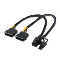 cabo Alimentação cartão Gráfica Aisens A131-0165/ 2x Molex Macho - Molex 6+2 PIN Macho/ 0.2m