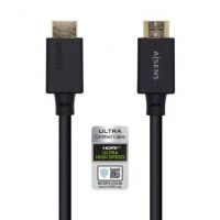 cabo HDMI 2.1 8K Aisens A150-0424/ HDMI Macho - HDMI Macho/ 3m/ Certificado/ Preto