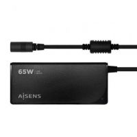 Carregador de Portátil Aisens ASLC-65WAUTO-BK/ 65W/ Automático/ 9 Conectores/ Voltaje 18.5-20V/ 1 USB QC3.0