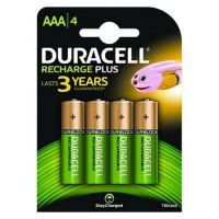 Pack de 4 Pilhas AAA Duracell HR3-B/ 1.2V/ Recargables