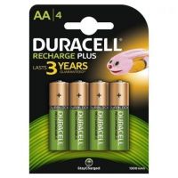 Pack de 4 Pilhas AA Duracell HR6-B/ 1.2V/ Recargables