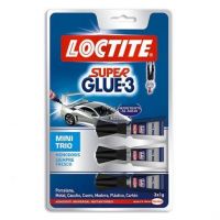 Pegamemto em Tubo Loctite Super Glue-3 Mini Trio/ 3 x 1g