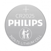 Pack de 4 Pilhas de Botón Philips CR2025 Lithium/ 3V