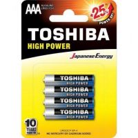 Pack de 4 Pilhas AAA Toshiba High Power LR03/ 1.5V/ Alcalinas