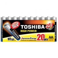 Pack de 20 Pilhas AAA Toshiba High Power LR03/ 1.5V/ Alcalinas