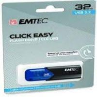  Emtec B110 Click Easy 3.2 unidade de memória USB 32 GB USB Type-A 3.2 Gen 2 (3.1 Gen 2) Preto, Azul