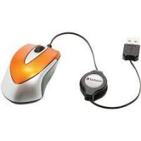 Verbatim Go Mini rato USB Type-A Ótico 1000 DPI , Laranja