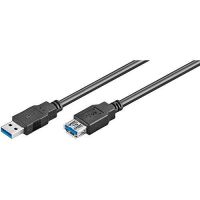 Ewent EW-100203-020-N-P cabo USB 1,8 m USB 3.2 Gen 1 (3.1 Gen 1) USB A Preto
