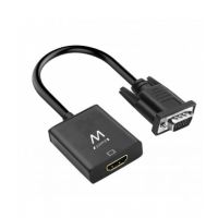 Cabo Conversor VGA macho - HDMI fêmea com audio 0.20m