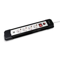 4-Outlet Power Strip with 2 x USB