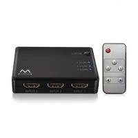Comutador de vídeo Ewent EW3730, HDMI, Preto, 2160p...