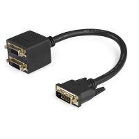 StarTech.com DVISPL1DD cabo DVI 0,3 m DVI-D 2 x DVI-D Preto