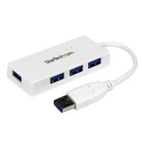 StarTech.com Mini-concentrador USB SuperSpeed 3.0 de 4 Portas portátil – Branco
