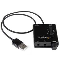 StarTech.com Placa de som externa do adaptador de áudio estéreo USB com áudio digital SPDIF e microfone estéreo