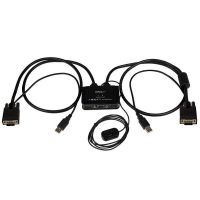StarTech.com Comutador KVM de cabo VGA USB de 2 portas - Alimentação USB com comutador remoto