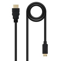 Nanocable 10.15.0902 cabo HDMI 1,8 m HDMI Type A (Standard) HDMI Type C (Mini) Preto