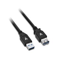 V7 V7U3.0EXT-2M-BLK-1E cabo USB USB 3.2 Gen 1 (3.1 Gen 1) USB A Preto