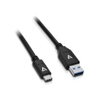 V7 V7U3.1AC-1M-BLK-1E cabo USB USB 3.2 Gen 2 (3.1 Gen 2) USB A USB C Preto