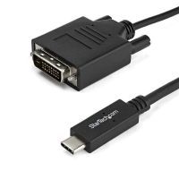 StarTech.com CDP2DVIMM2MB adaptador de cabo de vídeo 2 m USB Type-C DVI-D Preto