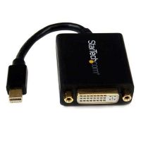 StarTech.com MDP2DVI adaptador de cabo de vídeo 0,13 m Mini DisplayPort DVI-I Preto