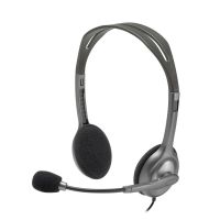 Logitech H110 Stereo Headset Auscultadores Com fios Fita de cabeça Escritório/Call center Preto, Prateado