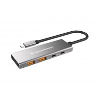 Conceptronic HUBBIES15G hub de interface USB 3.2 Gen 2 (3.1 Gen 2) Type-C 10000 Mbit/s Cinzento