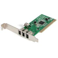StarTech.com Placa de Adaptador FireWire PCI 1394a 4 Portas - 3 Externas 1 Interna