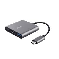 Trust Dalyx USB 3.2 Gen 1 (3.1 Gen 1) Type-C Alumínio, Preto