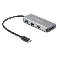 StarTech.com HB31C3ASDMB base & duplicador de portas USB 3.2 Gen 2 (3.1 Gen 2) Type-C Preto, Cinzento