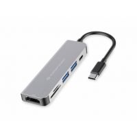 Conceptronic DONN02G hub de interface USB 3.2 Gen 1 (3.1 Gen 1) Type-C 5000 Mbit/s Alumínio